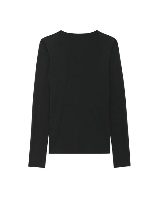 Saint Laurent Black V-Neck Knitwear