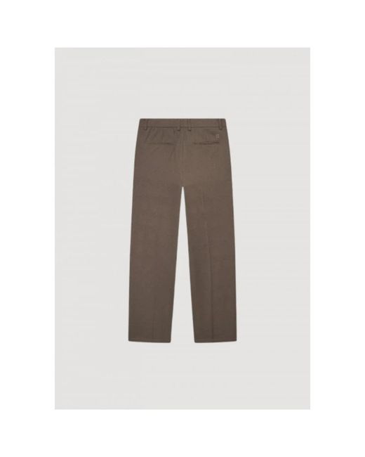 Les Deux Brown Straight Trousers for men
