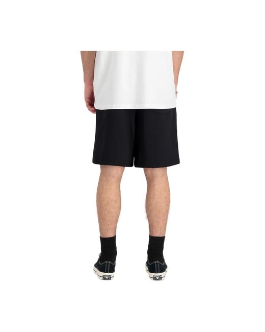 Alpha Industries Essential rl shorts schwarz baumwolle in Black für Herren