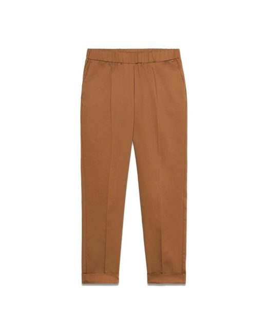 Slim-Fit Trousers di Oltre in Brown