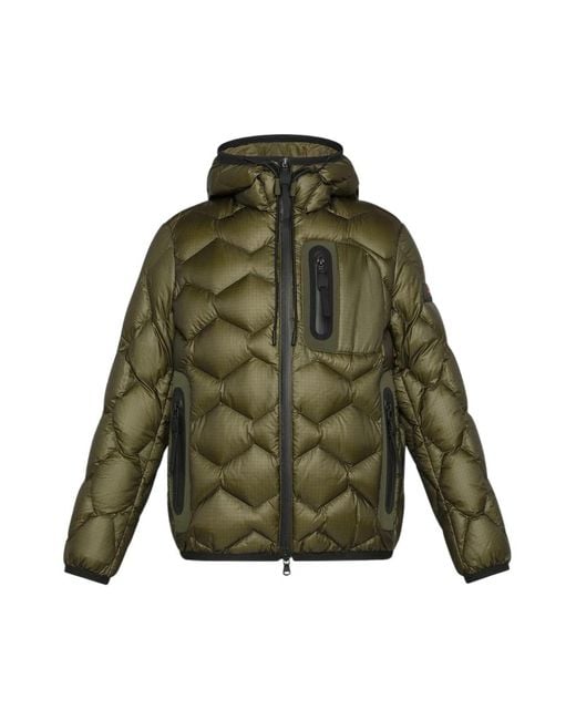 Peuterey Grüne Daunenjacke Mit Geometrischem Muster in Green für Herren