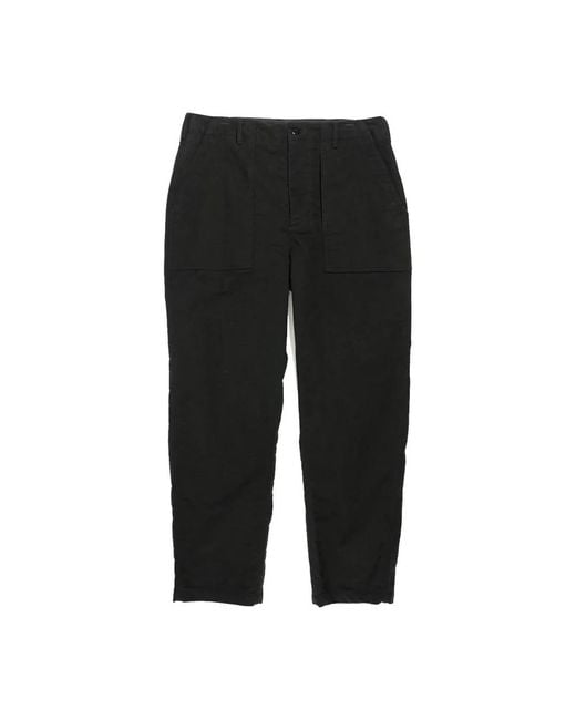 Engineered Garments Black Straight Trousers for men