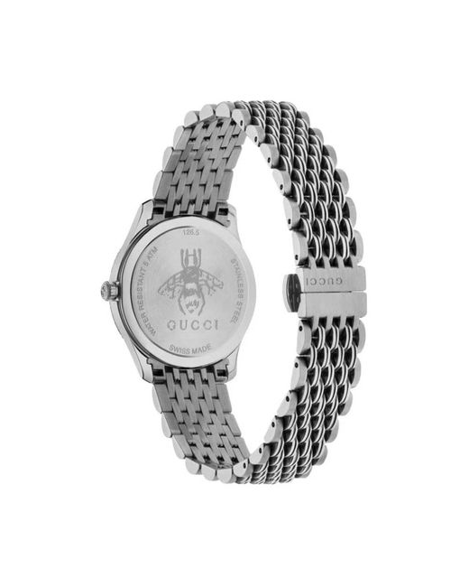 Gucci Accessoires ,Grijs ,G-Timeless Slim in het Metallic