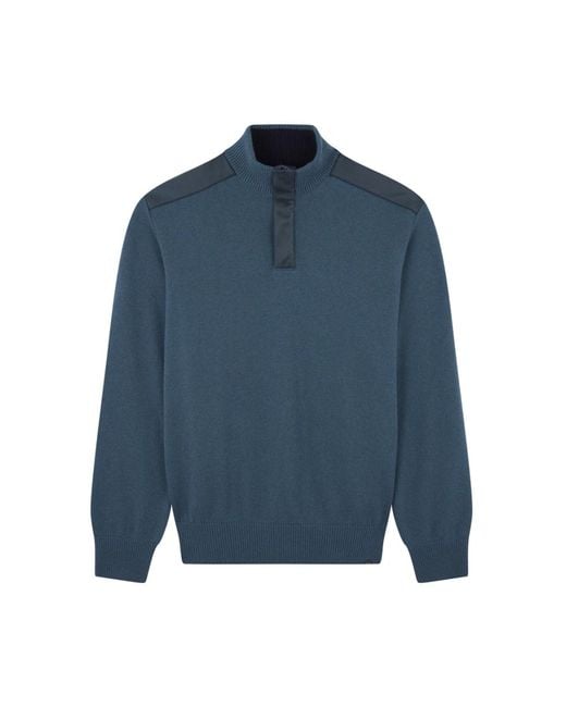 Paul & Shark Luxe Platinum Wol Kasjmier Trui in het Blue voor heren