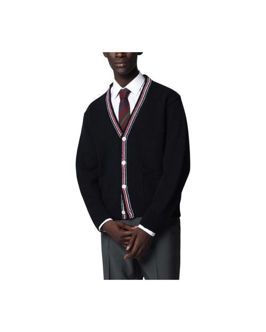 Cardigans Thom Browne pour homme en coloris Black
