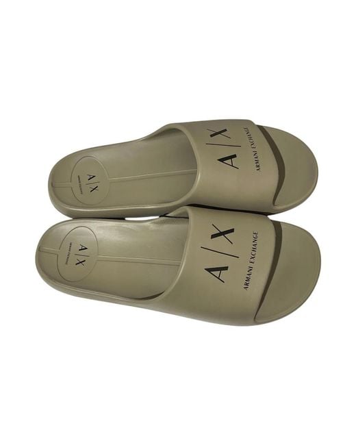 ARMANI EXCHANGE Green Sliders for men