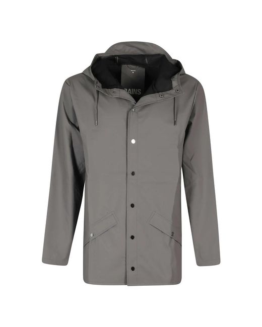 Rains Gray Rain Jackets for men