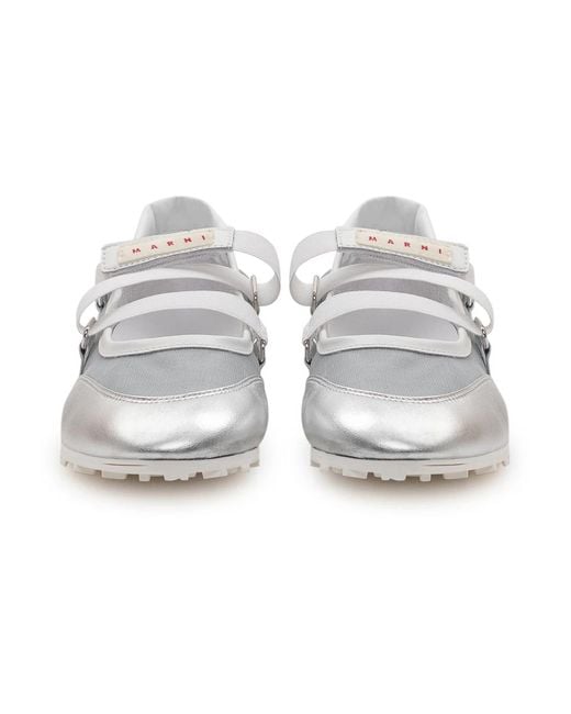 Marni Gray Ballerina Shoes