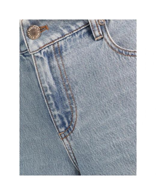 Alice + Olivia Blue Wide Jeans