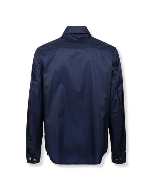 Moncler Blue Light Jackets for men