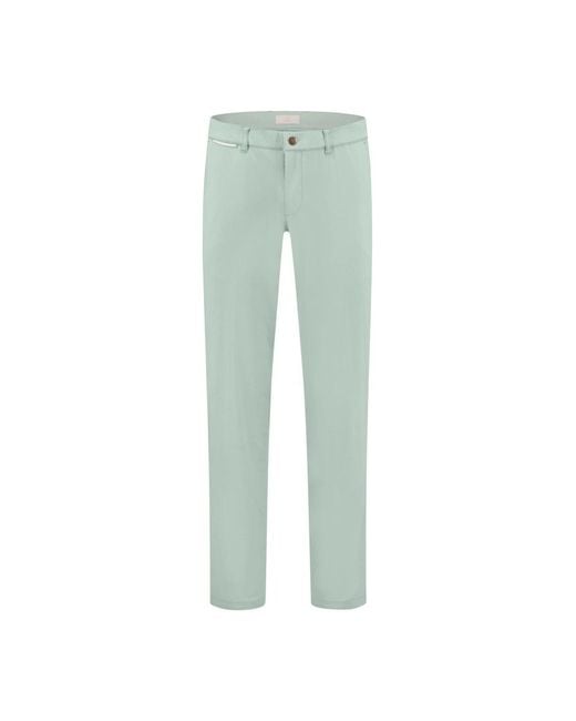 Com4 Broeken ,Groen ,Katoen Modern Chino in het Green voor heren