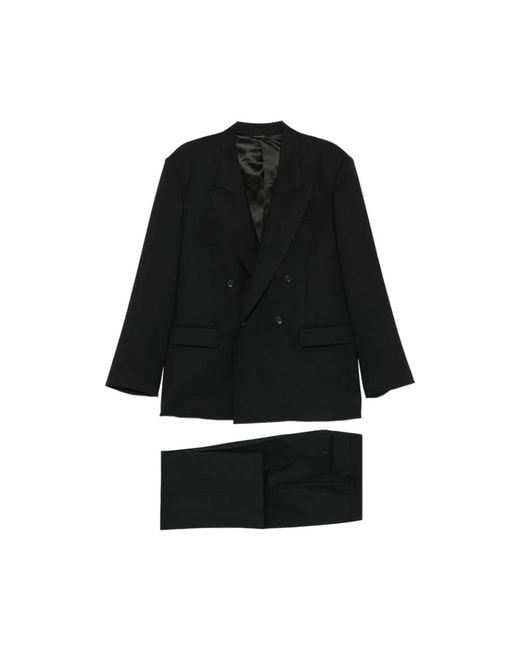 Reveres 1949 Black Double Breasted Suits for men