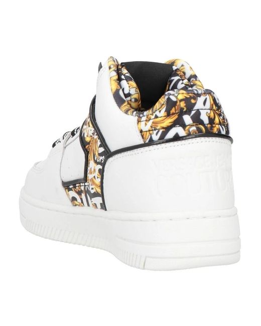 Versace Jeans Couture White Weiße Low-Top-Sneaker