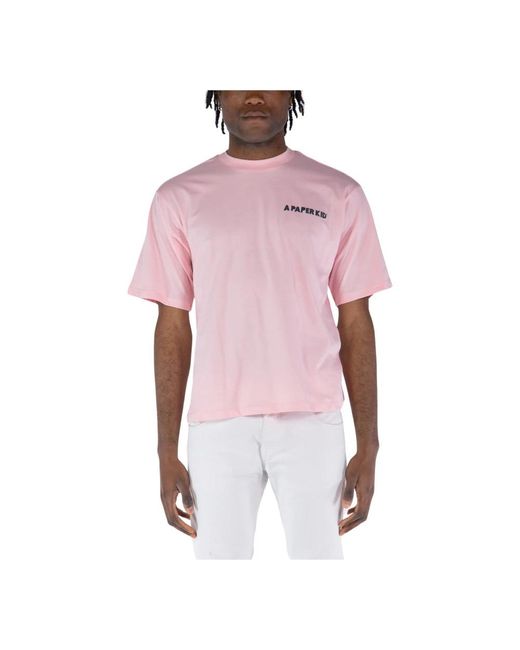 A PAPER KID Pink T-Shirts for men