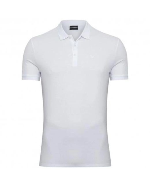 Emporio Armani White Polo Shirts for men