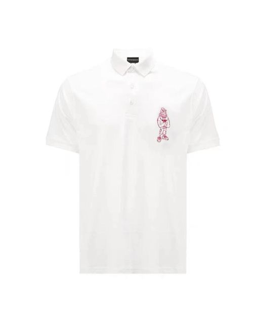 Emporio Armani White Polo Shirts for men