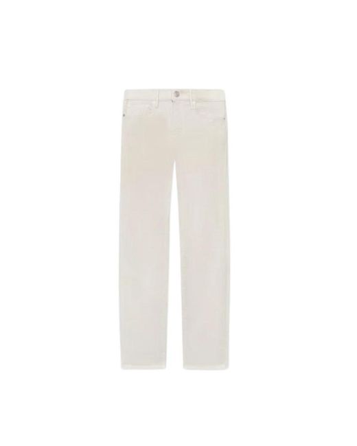 FRAME White Straight Jeans for men