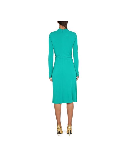 Alberta Ferretti Wikkel Midi Jurk in het Blue