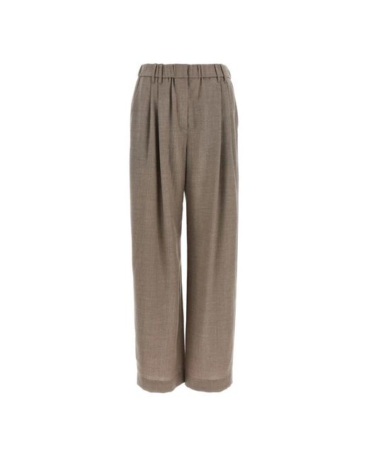 Brunello Cucinelli Brown Wide Trousers