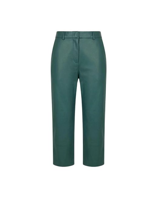 Frankie Shop Green Leather Trousers