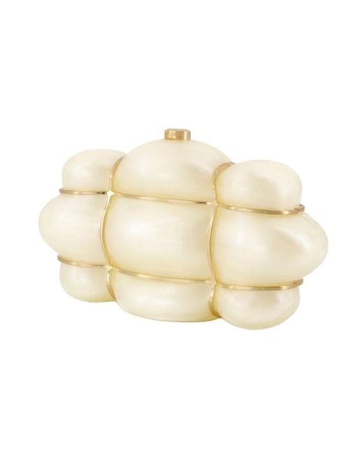 Cult Gaia Natural Bolla Clutch Ivory