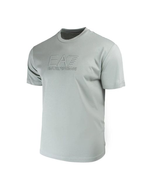 EA7 Tops ,Groen ,Katoen T-Shirt Korte Mouw Groen Katoen in het Gray voor heren