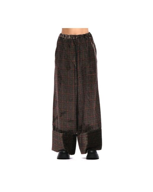 Pierre Louis Mascia Black Wide trousers