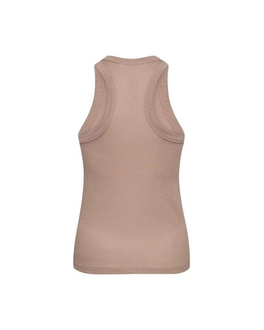 co'couture Brown Sleeveless Tops