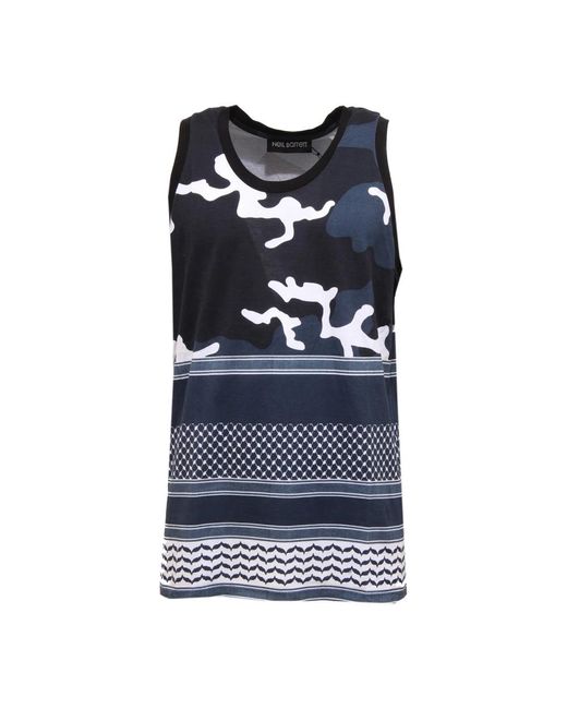 Neil Barrett Blue Sleeveless Tops for men