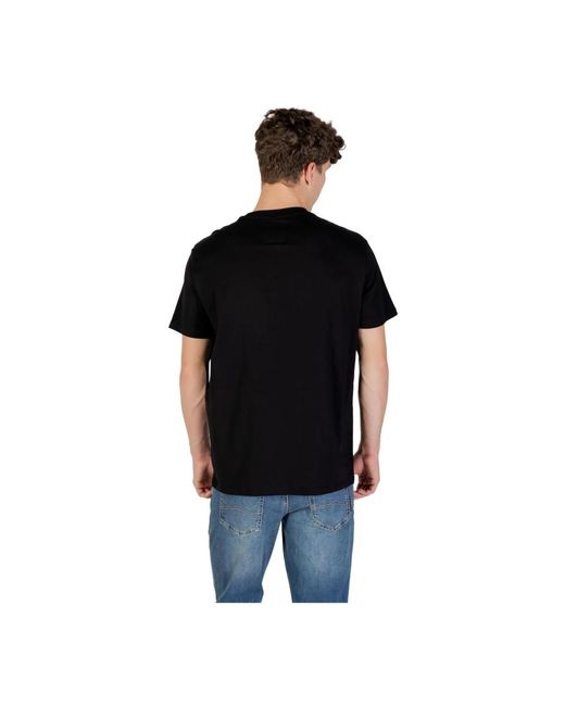 ARMANI EXCHANGE Schwarzes Print Baumwoll T-Shirt in Black für Herren