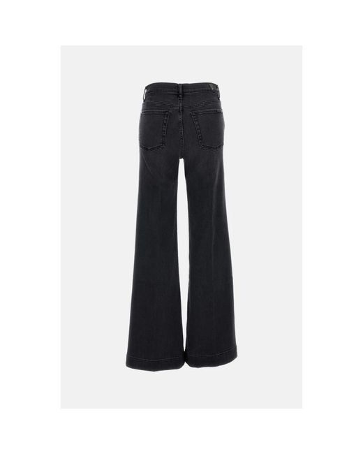 7 For All Mankind Blue Wide Jeans