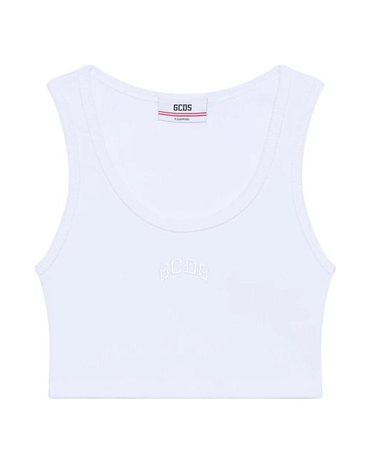 Gcds White Sleeveless Tops