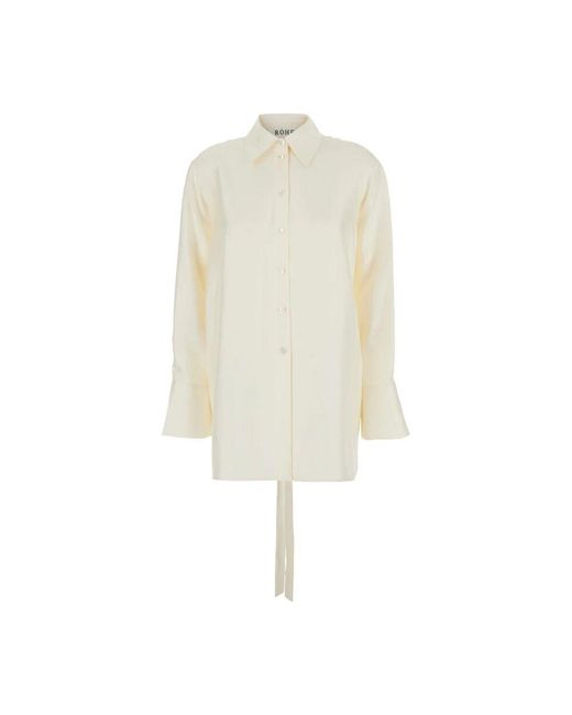 Rohe White Seiden Deconstructed Weißes Hemd