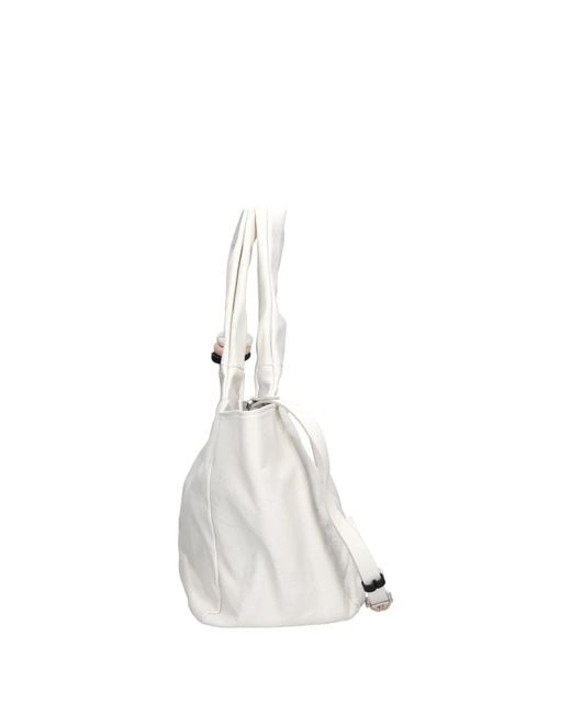 Rebelle White Shopping Bags