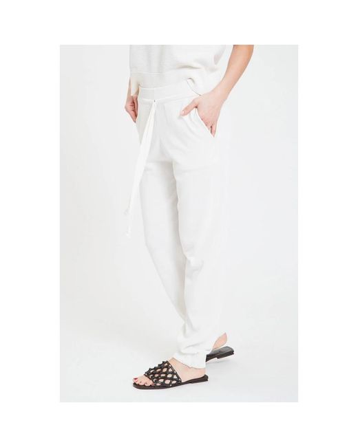 Alpha Studio White Sweatpants