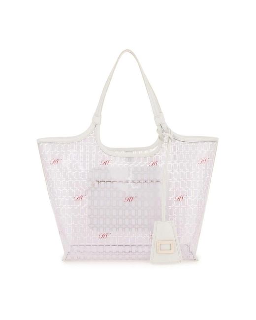 Roger Vivier White Shopping Bags