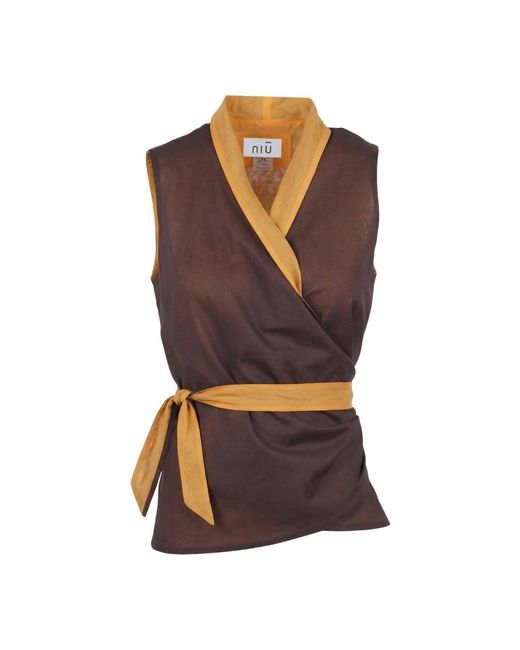 Niu Brown Kimonos