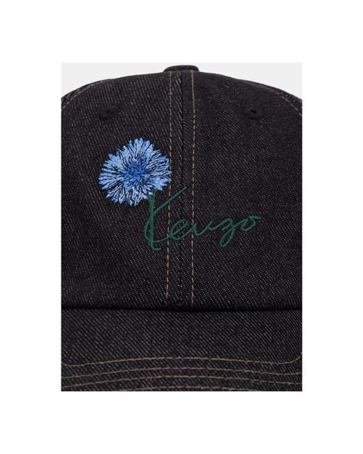 KENZO Denim Baseball Cap in Blue für Herren