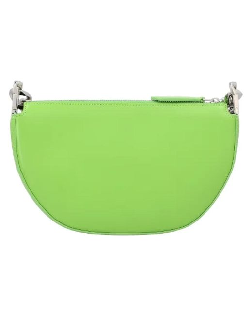 Burberry Green Leder schultertasche