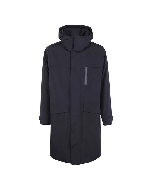 Herno Jassen ,Zwart ,Lange Parka Met Ex Laminar Stijl in het Blue voor heren