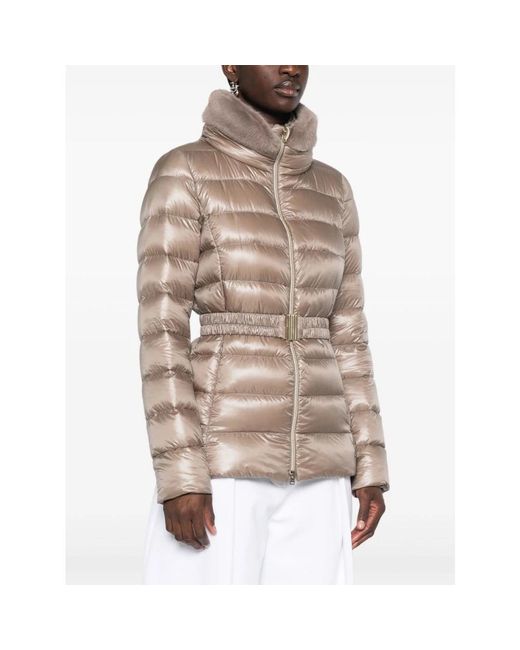 Herno Ultralichte Nylon Donsjas in het Natural