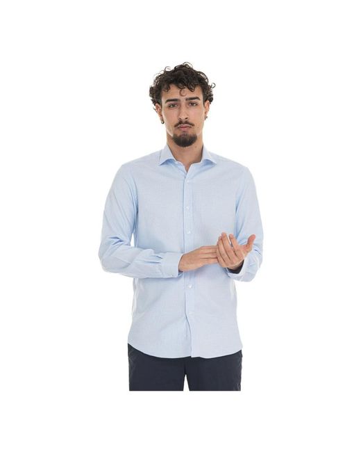 Fay Blue Casual Shirts for men