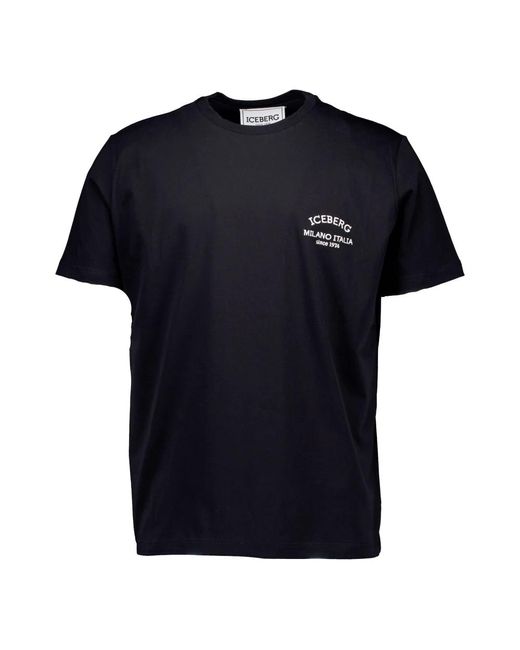 T-Shirts di Iceberg in Black da Uomo
