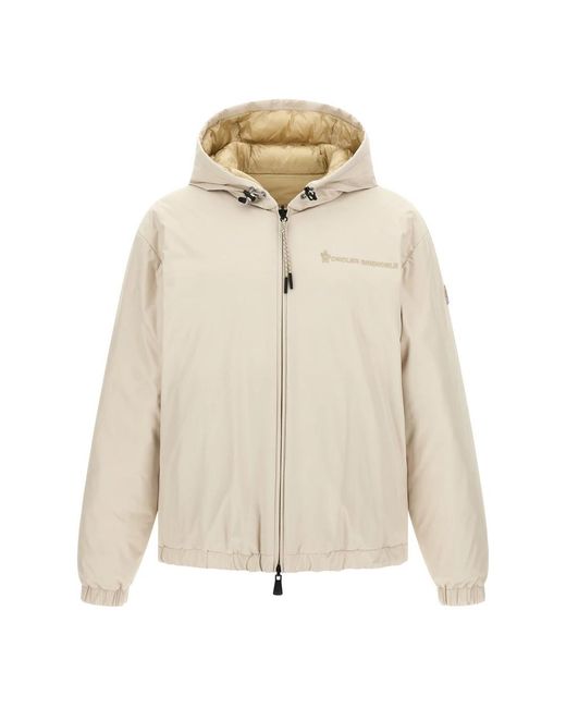 Moncler Berguns Reversible Hooded Down Bomber Jacket in het Natural voor heren