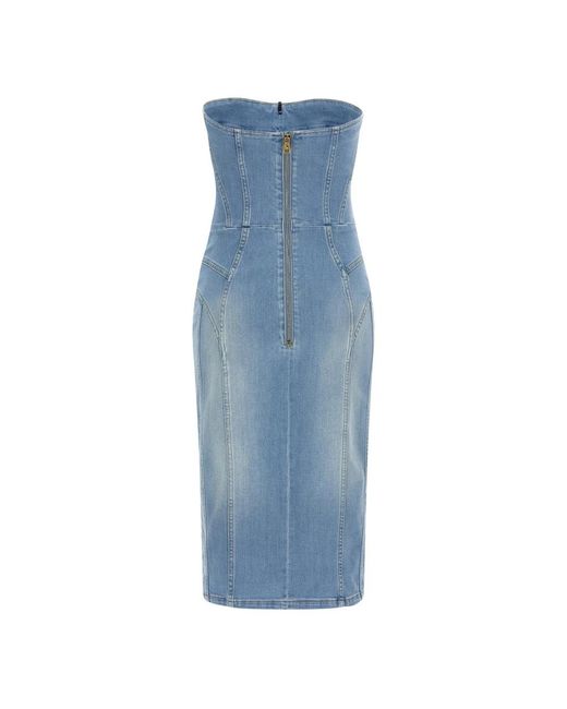 Elisabetta Franchi Blue Midi Dresses