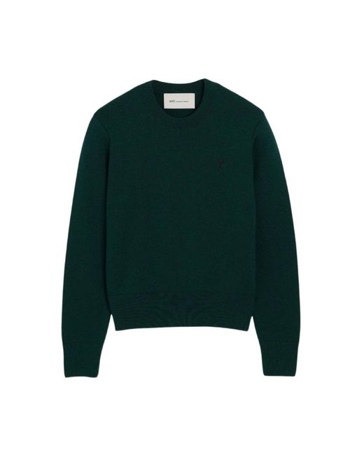 AMI Green Round-Neck Strickwaren