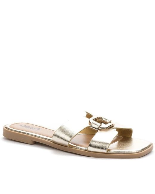 Neomood Schoenen ,Geel ,Casual Open Slippers in het Brown