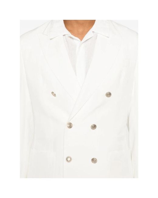 Double Breasted Suits Eleventy de hombre de color White