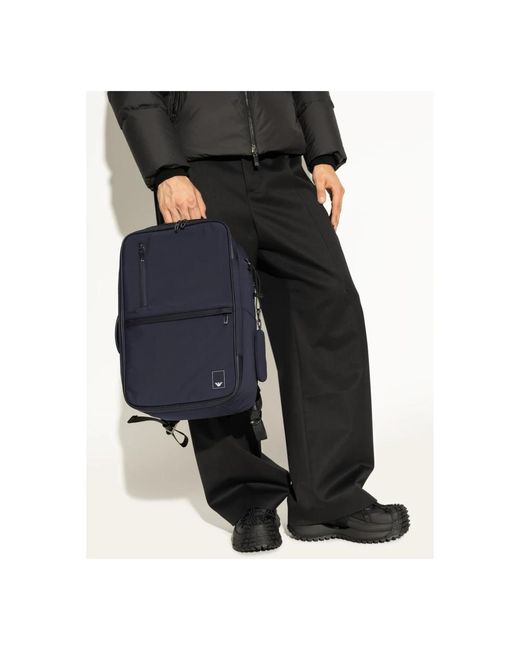 Emporio Armani Blue Backpacks for men