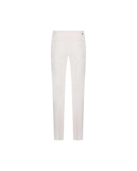 Incotex White Slim-Fit Trousers for men